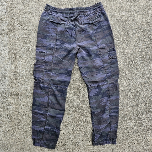 Sanctuary Blue Gray Camo Cargo Jogger Jumpsuit Casual Pants Women's Size 26 - Picture 12 of 14